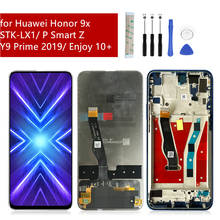 Tela lcd com sensor de toque para honor honor 9x, STK-LX1 p smart z, y9 prime 2019, enjoy 10 +, peças para substituição 2024 - compre barato