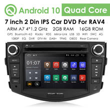 7" Android 10 Car Radio Audio GPS Navigation Stereo For Toyota RAV4  2006 2007 2008 2009 2010 2011 2012  Double Din DAB+ TPMS 2024 - buy cheap