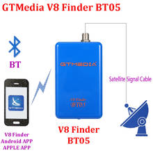 Gtmedia-localizador de satélite v8 finder bt05, dvbs2, suporte para sistema android e ios, 1080p, blueteeth, bt, localizador de satélite, bateria li-on dentro 2024 - compre barato