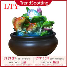 Rockery Water Fountain Desktop Landscape Meditation Helps Chinese Fengshui Ornaments Indoor Air Humidifier Home Decoration 2024 - buy cheap