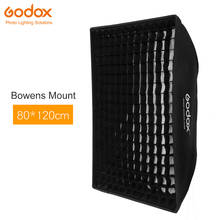 Godox-softbox retangular portátil, quadrada em formato de favo de mel, com suporte bowens, para estúdio e flash, 80x120cm, 32 "x 47" 2024 - compre barato