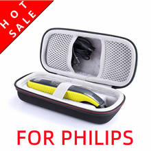 Ударопрочный защитный Портативный чехол для Philips OneBlade, триммер, бритва, EVA дорожная сумка для переноски, сумка для хранения, чехол на молнии 2024 - купить недорого