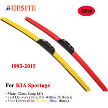 Hesite-limpador de para-brisa colorido para kia sportage, modelos 2010, 2011, 2012, 2013, 2014, 2015, vermelho, azul, amarelo, híbrido 2024 - compre barato