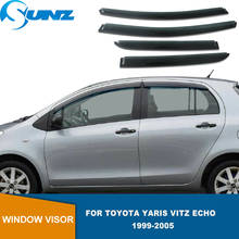 Side Window Visor For Toyota Yaris Vitz Echo Platz 1999 2000 2001 2002 2003 2004 2005 Black Rain Guard Vent Deflectors SUNZ 2024 - buy cheap