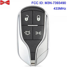 KEYECU for Maserati Quattroporte Ghibli 2014 2015 2016 2017 Smart Keyless Remote Key Fob 433MHz ID46 Chip FCC ID: M3N-7393490 2024 - buy cheap