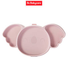 BC Babycare Baby Silicone Plate Dining Dishes BPA Free Animals Shape Feeding Tray Kids Dividing Suction Plate Bowl Tableware 2024 - buy cheap