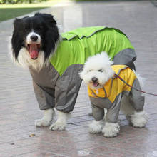 Дождевик для больших собак вельш корги одежда самоед Хаски лабрадор, золотистый ретривер костюм собаки мальчик девочка водонепроницаемый одежда наряд 2024 - купить недорого