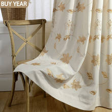 Cortinas modernas de estilo Pastoral para sala de estar, telas bordadas de algodón, productos personalizados 2024 - compra barato