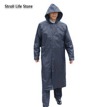 Chubasquero largo para el trabajo al aire libre para Hombre y mujer, Poncho de lluvia grande, chaqueta azul, traje impermeable para pesca, regalo para Hombre 2024 - compra barato