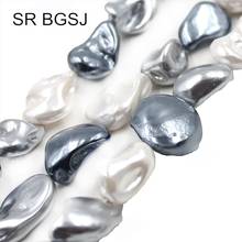 BGSJ-brazalete de perlas naturales de colores, 11-14mm, hilo de cuentas sueltas de 15 ", envío gratis 2024 - compra barato