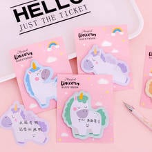 Kawaii Unicorn Planner Writing Pad Sticky Notes Cute Memo Pads Paper Stickers Notepad For Kids Korean Stationery School Supplies 2022 - buy cheap