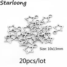 20pcs/lot Hot Promotion Alloy Star Charms Tibetan Silver 10*13mm Pendant for DIY jewelry making for Necklace 2024 - buy cheap