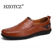High Quality Genuine Leather Men Casual Shoes Soft Moccasins Men's Flats Fashion Brand men Loafers Breathable Driving Shoes 2024 - buy cheap