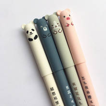 4 Pcs/set Kawaii Pig Bear Cat Mouse Erasable Gel Pen School Office Supplies Stationery Gift 0.35mm Blue Black Ink 2024 - купить недорого