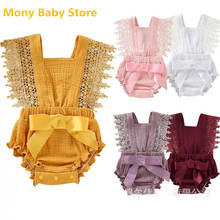 Lace Baby Romper Summer Bow Baby Girl Clothes Rompers Birthday Party One Piece Jumpsuit Summer Newborn Photography Romper 2022 2024 - buy cheap