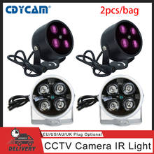 Cdycam-iluminador para câmera de vigilância, conjunto com 4 lâmpadas led infravermelhas, à prova d'água, para cctv, visão noturna, 12v 2a 2024 - compre barato