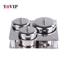 3Pcs/set Stainless Dappen Dish Cups Salon Manicure Acrylic Powder Liquid Container Organizer Tray Dappen Dish Nail Art Tools 2024 - buy cheap