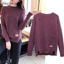 Fitaylor Women Sweaters And Pullovers Spring Autumn Long Sleeve Pull Femme Solid Pullover Female Casual Knitted Sweater 2024 - buy cheap