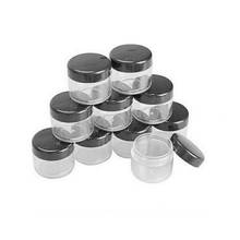 20pcs 10g/15g/20g Empty Plastic Clear Travel Cosmetic Jars Container Black Lid Lotion Bottle Vials Face Cream Sample Pot Gel Box 2024 - buy cheap