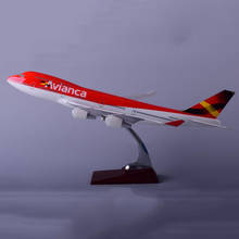 47CM Plane 1/150 Scale  Airplane Boeing B747 Aircraft Plane International Colombia AVIANCA Airline Model Resin Material Toy 2024 - buy cheap