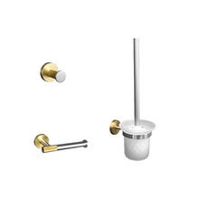 Bathroom Accessories Set Brushed And Gold Wall Mount Towel Coat Robe Hook Paper Holder Toilet Brush Holder Bath Hardware Sets 2024 - buy cheap