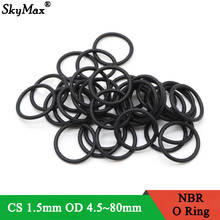 50Pcs NBR O Ring Seal Gasket Thickness CS 1.5mm OD 4.5~80mm Nitrile Butadiene Rubber Spacer Oil Resistance Washer Round Shape 2024 - buy cheap
