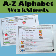 A-Z de 26 letras del alfabeto para bebé, libro de ejercicios de escritura de frases, libro de trabajo de tarea en inglés preescolar, hojas de trabajo ABC para Niños 2024 - compra barato