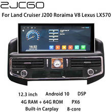 ZJCGO Multimedia Player Stereo GPS Radio Navigation Android Screen for Toyota Land Cruiser J200 Roraima V8 Lexus LX570 2008~2020 2024 - buy cheap