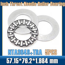 Rodamiento de agujas de empuje NTA3648 + TRA Inch, con dos arandelas TRA3648, 57,15x76,2x1.984mm, 5 piezas, rodamientos TC3648 NTA 3648 2024 - compra barato