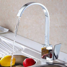 Grifo monomando para lavabo, grifería moderna para baño, con mango de un solo orificio, elegante, grúa, mezclador de fregadero para Cocina 2024 - compra barato