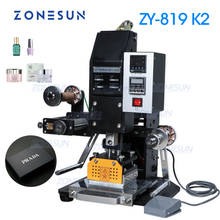 ZONESUN-máquina neumática de impresión en caliente para ZY-819K2, máquina semiautomática de impresión en relieve con logotipo personalizado, 110V/220V 2024 - compra barato