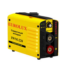 Аппарат сварочный инверторный Eurolux IWM220 (Диапазон тока 10-220 А, 220A/70% , работа при пониженном напряжении, степень защиты IP21) 2024 - купить недорого