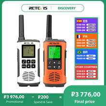 Retevis IP67 Waterproof Walkie Talkie 2 pcs Two-way Radio Receiver RT45 RT45P PMR446 for Motorola Rechargeable Walkie-Talkies 2024 - buy cheap