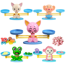 Montessori Math Animal Figure Digital Balance Scale Toy Educational Balancing Scale Number Board Game Kids Preschool Toys 2024 - buy cheap