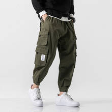 Streetwear Men's Multi Pockets Cargo Harem Pants Hip Hop Casual Male Track Pants Joggers Trousers Cotton Harajuku Men Pants 2024 - buy cheap