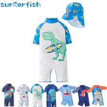 dinosaur Whales Boys Roket Swimsuit Children Swimming Suit Short Sleeve UV Protection One Piece Child Bathing Clothes Beach Wear 2024 - buy cheap