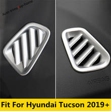 Frente do carro painel de ar condicionado ac saída ventilação capa guarnição para hyundai tucson 2019 2020 abs fosco/fibra carbono acessórios 2024 - compre barato