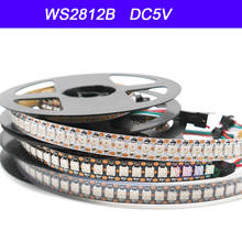 Tira de luces LED inteligente, cinta de luces RGB 100/144, 5V WS2812B, 30/60/74/96/5050 LEDs/M WS2812 IC 1m/2m/3m/4m/5m, IP30/IP65/IP67 2024 - compra barato