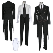 Anime Cosplay Black Butler Kuroshitsuji Sebastian Michaelis Halloween Cosplay Costume Halloween 2024 - buy cheap