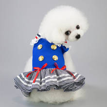 Vestido para pets de verão, vestido para cães e gatos, roupas para cachorros de jardim, poodle, bichon, pomerania, shih tzu, maltese 2024 - compre barato