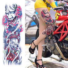 Tatuagem adesiva temporária à prova d'água estilo japonês cor de flor prajna braço falso luva de tatuagem para homens e mulheres 2024 - compre barato