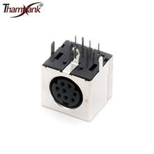 10pcs S-video 8Pins Mini Din Female Socket Connector DIN Mini Jack Right Angle PCB Panel Mount PS2 Mini Circular DIN Terminal 2024 - buy cheap