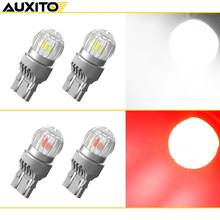 Bombilla LED T20 7443 7444 7440 7441 W21/5W 7444NA, luz de freno, luz trasera de marcha atrás, 992 K, blanco y rojo, 2 uds. 2024 - compra barato