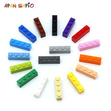 50PCS DIY Building Blocks Thick Figures Bricks 1x4 Dots Educational Creative Size Compatible With Brand Toys for Children 3010 2024 - buy cheap
