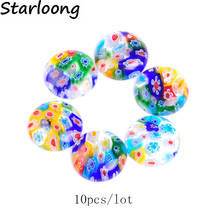 10pcs/lot colors mixed round shape lampwork glazed glass beads cabonchon for necklace DIY jewelry making 2024 - buy cheap