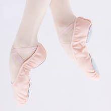 Novo Trecho Da Lona Sapatos de Dança de mulheres Mujer Zapatos De Baile Qualidade Canvas de Split Sole Ballet Sapatos de Dança de Lona Chinelo 2024 - compre barato