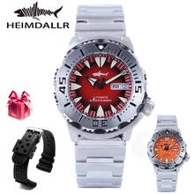 Heimdallr Sharkey Monster V2 Frost Red Automatch Watch NH36A 200M Sapphire Luminous Dial Black PVD Men's Mechanical Diver Watch 2024 - buy cheap