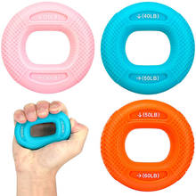 Silicone Adjustable Hand Grip 20-80Lb Gripping Ring Finger Forearm Trainer Carpal Expander Muscle Workout Exercise Gym Fitness
