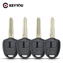 KEYYOU Remote Car Key Shell Case For Mitsubishi Pajero Sport Outlander Grandis ASX MIT11/MIT8 Uncut Blade 2/3 Buttons 2024 - buy cheap