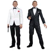 Conjunto de roupa dos agentes reais da rússia, conjunto de calças com calças, figura de ação masculina do soldado phicen ht, escala james bond 1/6 2024 - compre barato